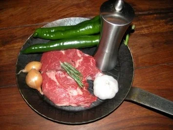 Ribeyesteak mit Spitzpaprika - Rezept