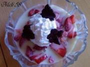 Desserts: Erdbeeren mit  Schokoladensoße - Rezept