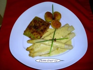 Lachs mit Kräuterkäse-kruste überbacken dazu Badischer Spargel aus dem Ofen - Rezept