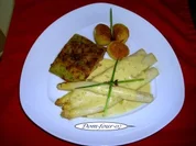 Lachs mit Kräuterkäse-kruste überbacken dazu Badischer Spargel aus dem Ofen - Rezept