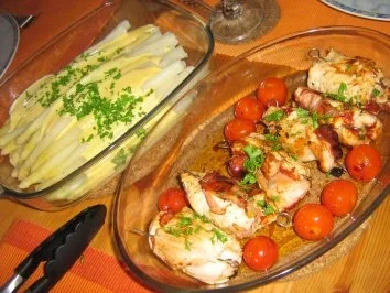 Rezept: Putenröllchen mediteran mit Spargel und Sauce Hollandaise Bild Nr. 7 Putenröllchen mediteran mit Spargel und Sauce Hollandaise - Rezept - Bild Nr. 7