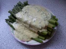 Grüner Spargel mit schneller Orangen-Bärlauch Hollandaise - Rezept