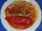 Fleischgericht - Gefüllte Paprika Bolognese-Art - Rezept