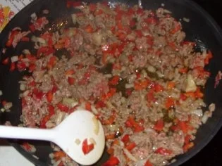 Fleischgericht - Gefüllte Paprika Bolognese-Art - Rezept - Bild Nr. 4