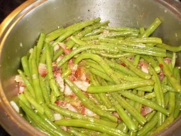 Speck-Bohnen - Rezept