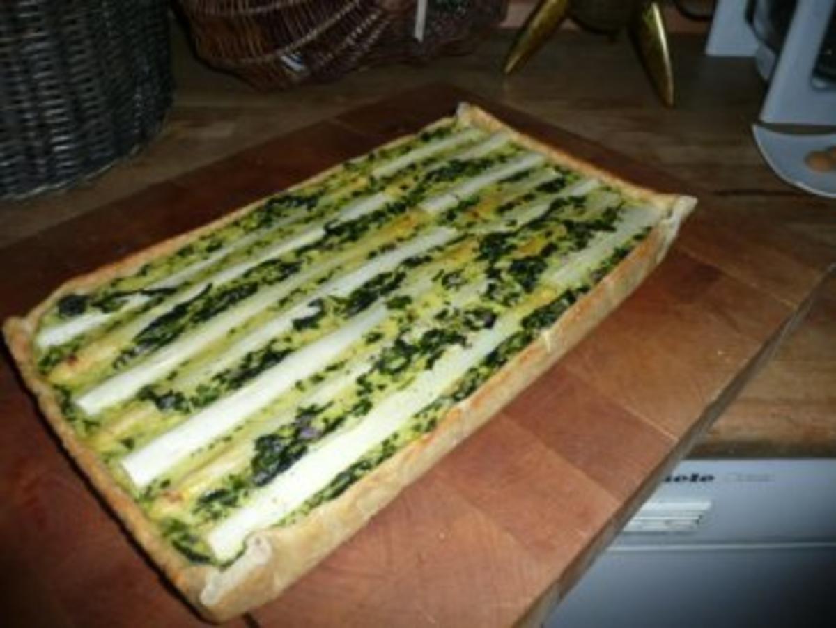 TARTE/PIZZA:Spargel-Spinat-Tarte - Rezept