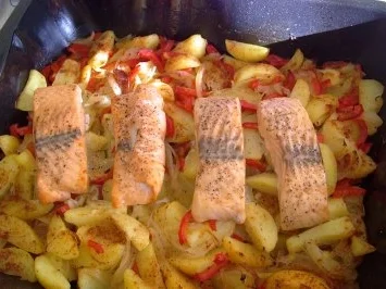 Lachs im Gemüsebett - Rezept - Bild Nr. 3