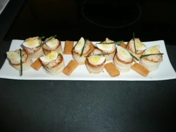 SEKTEMPFANG/Fisch:Pastetchen mit Shrimps/Thunfisch Mozzarella - Rezept - Bild Nr. 2