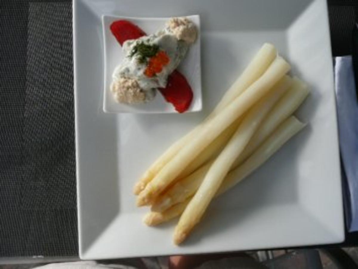 SPARGEL/Beilage:Fisch oder Schinken - Rezept