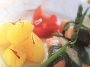 Lachspäckchen mit Safrankartoffeln - Rezept