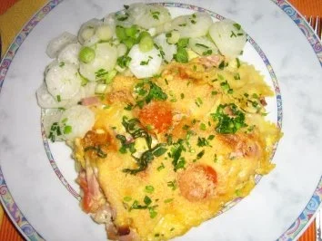 Nudelpfanne aus Farfalle und Sauce Hollandaise - Rezept