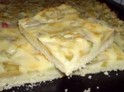 Rhabarber auf Mürbeteig - Rezept