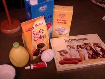 Rosa Biskuit-Muffins mit Puddingkern - Rezept - Bild Nr. 2