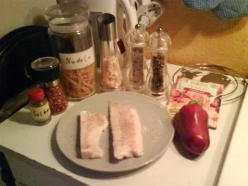 Fisch: Scharfer Seelachs mit Penne und Pilzsoße - Rezept - Bild Nr. 2