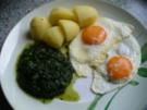 Spinat, Spiegeleier und Kartoffeln - Rezept
