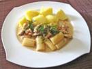 Putengeschnetzeltes mit Spargel und Speck - Rezept