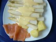 Spargel & Räucherlachs mit Krebs - Hollandaise - Rezept