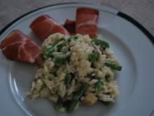 Spargel-Champignon-Risotto mit Tiroler Schinken - Rezept