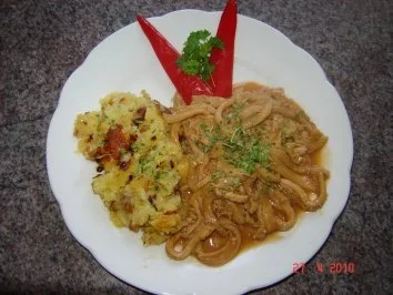 Fleisch : Rahmkutteln mit Brägele - Rezept