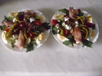 Salat mit gerollten Schinkenspeck - Rezept - Bild Nr. 7