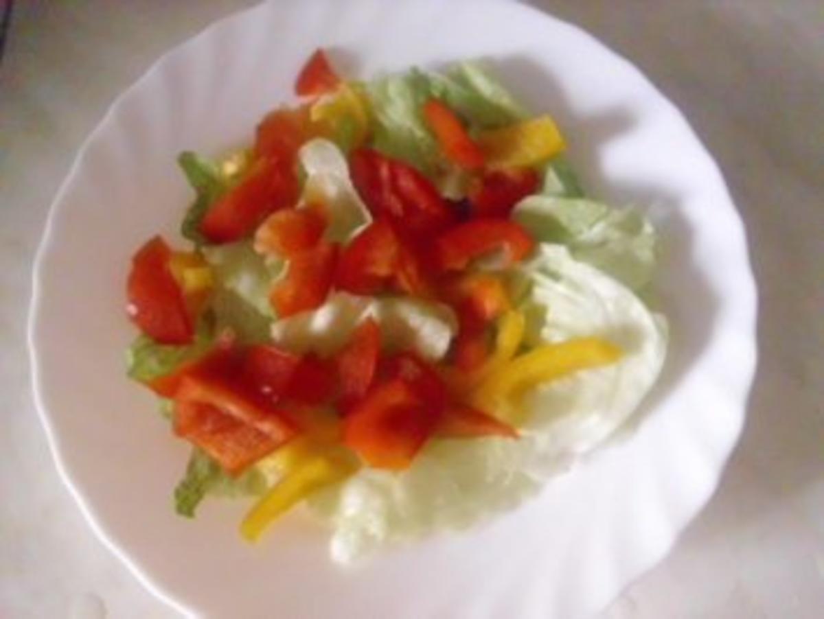 Salat mit gerollten Schinkenspeck - Rezept - Bild Nr. 3