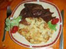Lammrückenfilet mit Rösti und Salat - Rezept