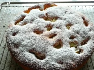 Versunkener Rhabarberkuchen - Rezept - Bild Nr. 2