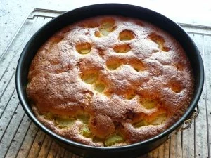 Versunkener Rhabarberkuchen - Rezept - Bild Nr. 3