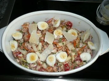 SPARGEL/SALAT:Spargelsalat Silke mit Rucola - Rezept