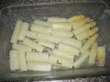 Rezept: Spargel mit einem Rucola-Käse-Senfsößchen Bild Nr. 11 Spargel mit einem Rucola-Käse-Senfsößchen - Rezept - Bild Nr. 11