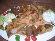 Fleisch-/Grillplatte (nicht auf dem Grill)  Pfanne+Ofen  nach meiner Art mit Djuvec Reis - Rezept