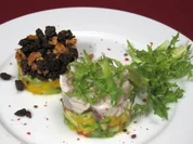 Rezept: Ceviche mit Mango-Avocado-Tatar Ceviche mit Mango-Avocado-Tatar - Rezept