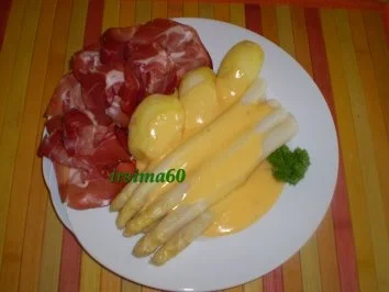  Spargel klassisch mit Hollandaise und Schinken - Rezept - Bild Nr. 2