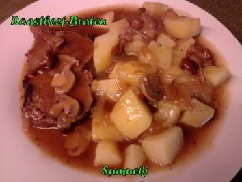 Roastbeef-Braten mit Stockschwämmchen - Rezept