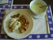 gedämpfte Goldbuttfilet-Röllchen - Rezept