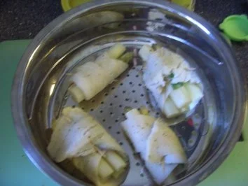 Rezept: gedämpfte Goldbuttfilet-Röllchen Bild Nr. 5 gedämpfte Goldbuttfilet-Röllchen - Rezept - Bild Nr. 5