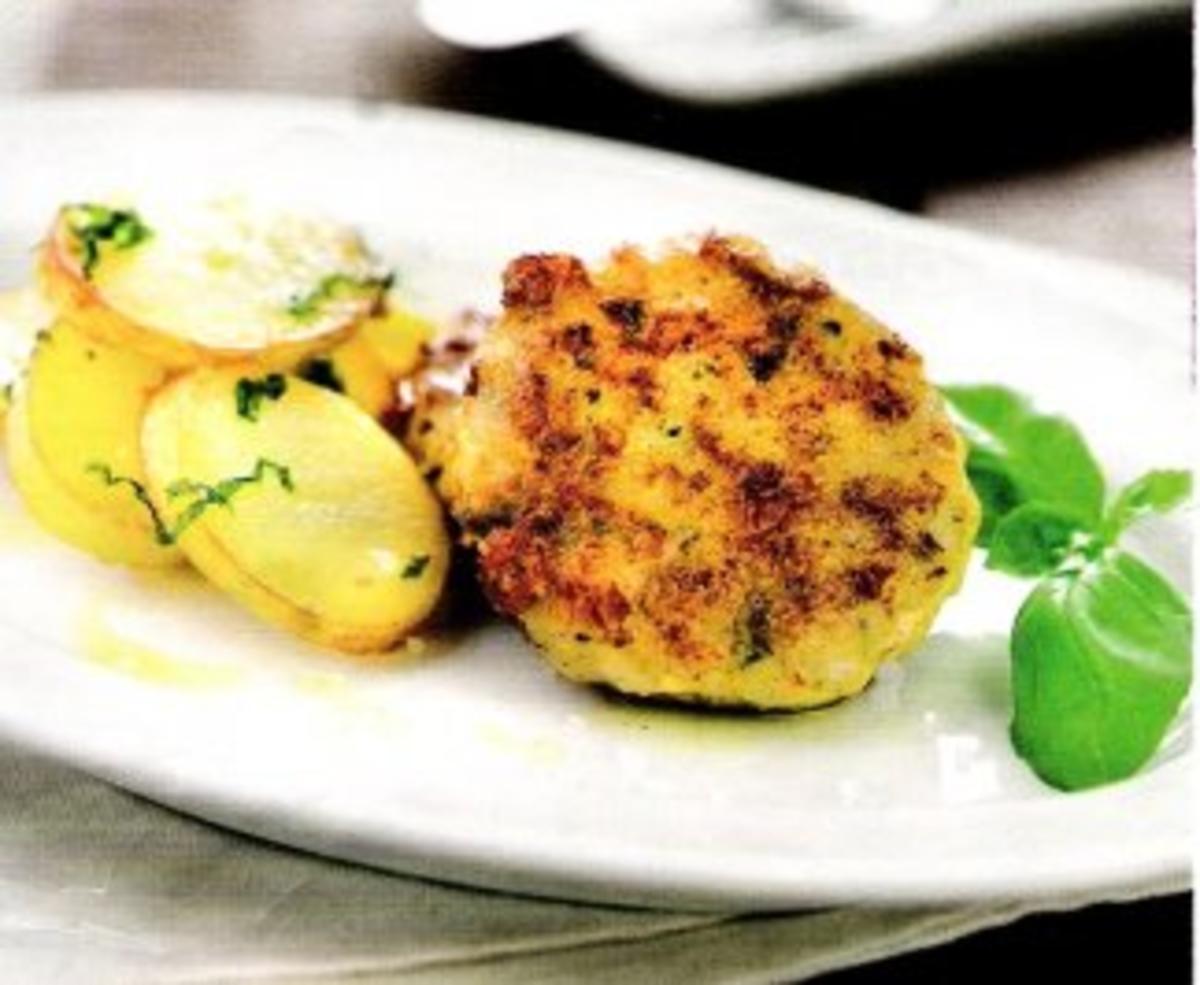 Seelachslaibchen mit Basilikumerdäpfel - Rezept