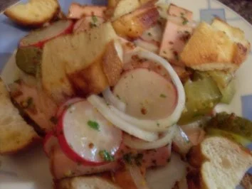 Leberkäsesalat - Rezept