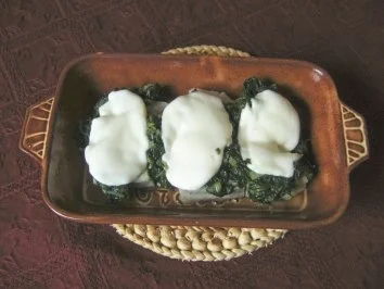 Seelachs mit Blattspinat und Mozarella überbacken - Rezept