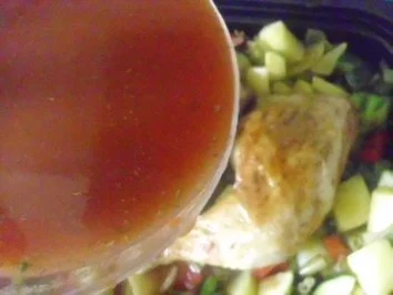 Hähnchenkeulen im Gemüsenest ~ SEBZELI TAVUK BUDU - Rezept - Bild Nr. 9