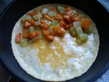 scharfes Kotelett mit Gemüseomelett - Rezept - Bild Nr. 7