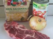Kochen: Szegediner Gulasch / Sauerkraut-Gulasch - Rezept