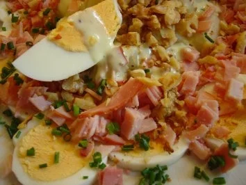 Spargel-Eier-Salat mit Kiwidressing - Rezept - Bild Nr. 2