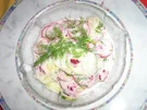 Rezept: Gurkensalat mit einer Dill-Rahm-Sauce Gurkensalat mit einer Dill-Rahm-Sauce - Rezept