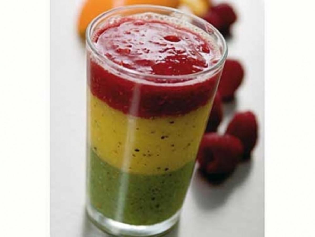 Bilder für Green-Yellow-Red Smoothie oder Jamaica Smoothie - Rezept