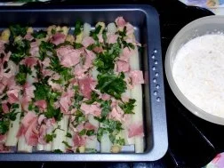 Spargel überbacken mit einer Käse-Sahnesoße und Petersilienkartoffeln - Rezept - Bild Nr. 7