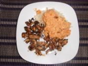 Hähnchengyros mit Reis und cremigen Paprika-Tomatengemüse - Rezept