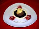 Vanille-Schoko-Panna-Cotta auf Heidelbeerspiegel mit Erdbeerkokossalat & Sherry abgeschmec - Rezept
