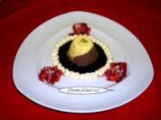 Vanille-Schoko-Panna-Cotta auf Heidelbeerspiegel mit Erdbeerkokossalat & Sherry abgeschmec - Rezept