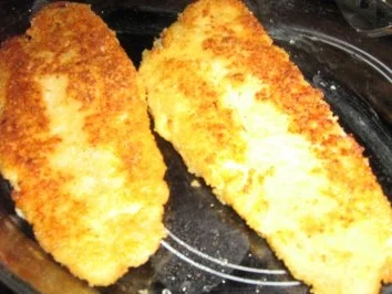 Rezept: Pangasiusfilet mit Parmesan Panade an Senf-Dill-Sauce Bild Nr. 5 Pangasiusfilet mit Parmesan Panade an Senf-Dill-Sauce - Rezept - Bild Nr. 5